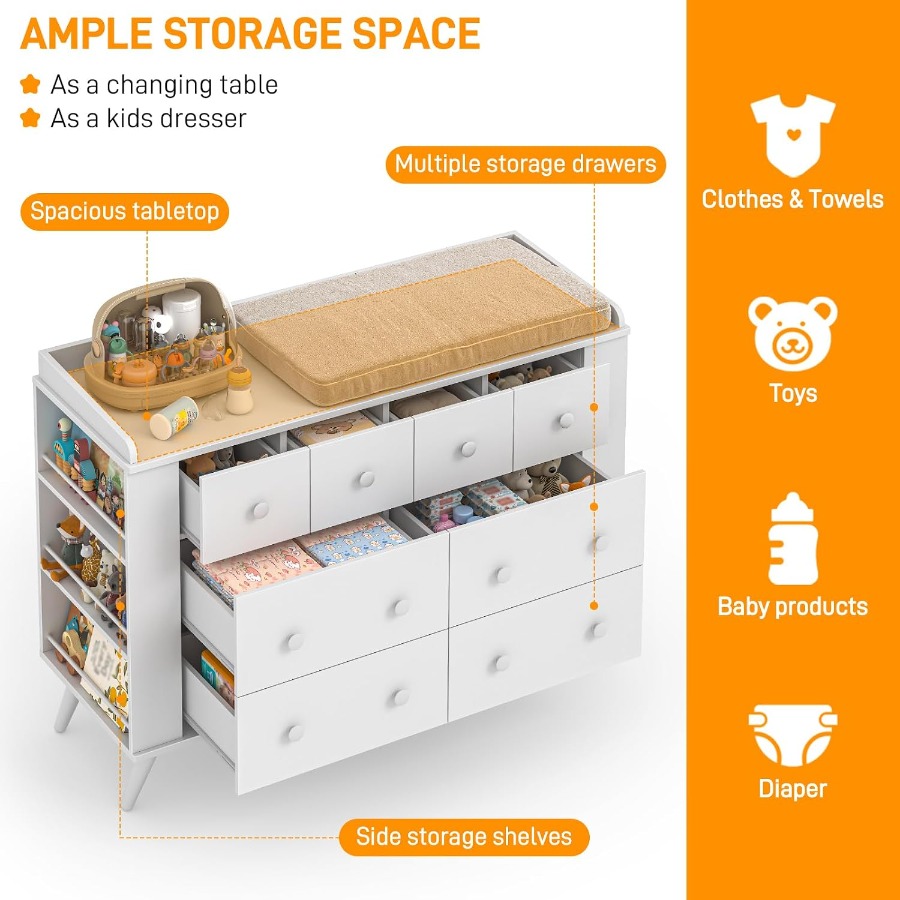 Babykast, kast met 8 lades voo - Baby Nursery Design recensie en prijs