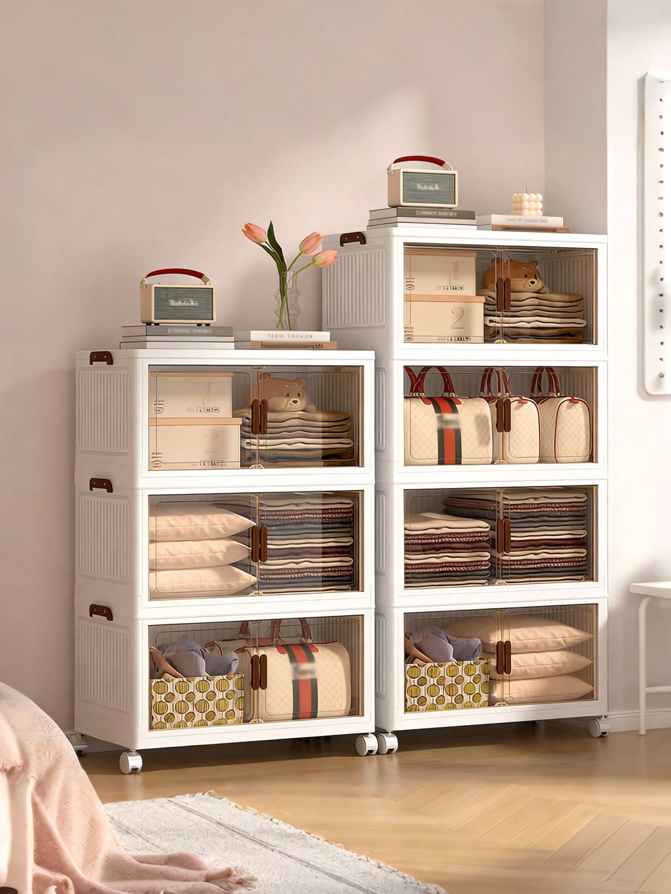 5-laags opvouwbare opbergkast, - Drawer Dresser White recensie en prijs