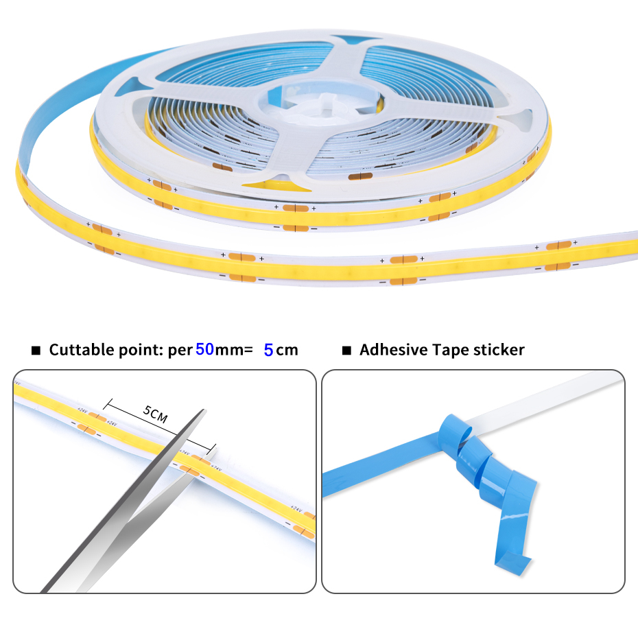 24V COB LED-strip met EU/US/AU - Drawer Dresser White recensie en prijs