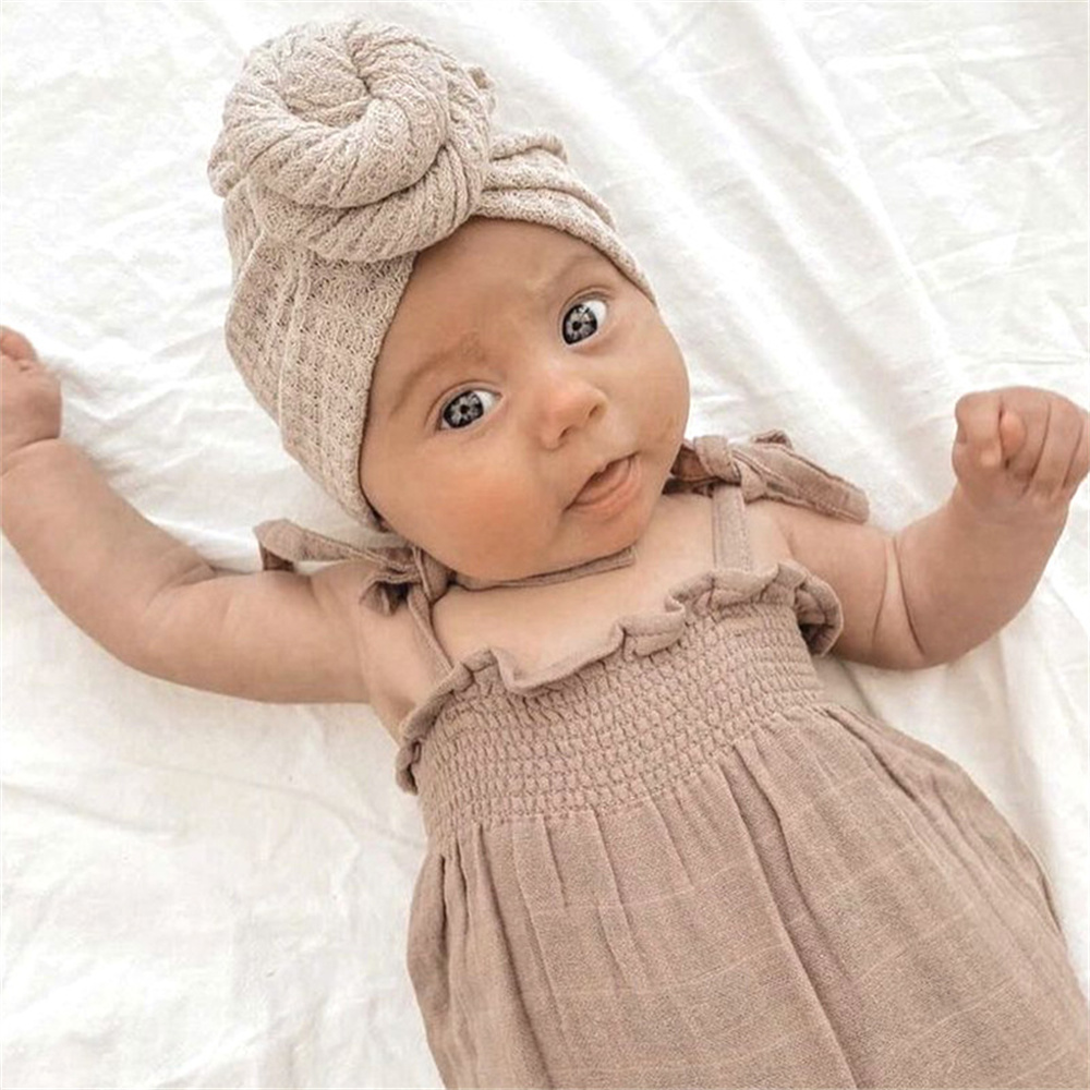 Effen donut tulband babymeisje - Baby Wrap Stretchy recensie en prijs